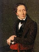 Christian Albrecht Jensen Portrait of Hans Christian Andersen Norge oil painting reproduction